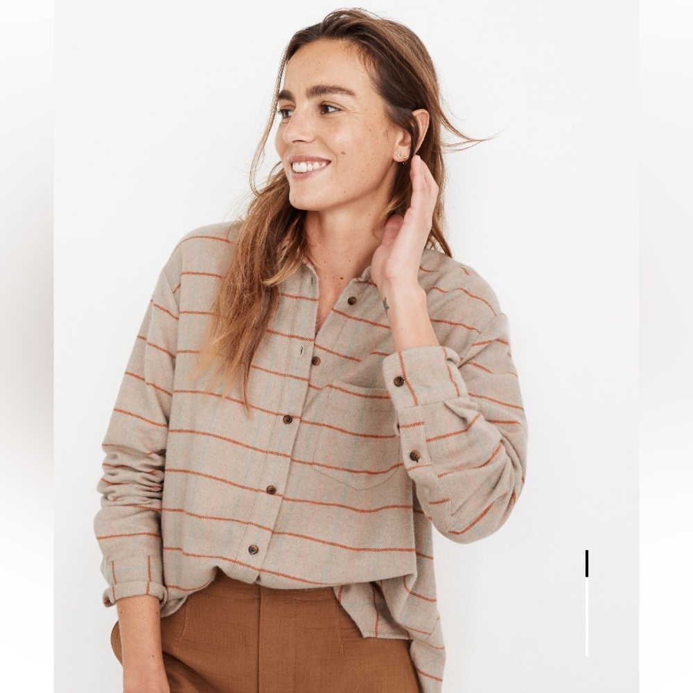 Madewell Flannel Sunday Shirt in Keene Plaid - Size XS